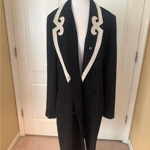 Danny & Nicole Very Classy Black Blazer with White Trim